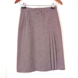 Vintage Union Made Heather Purple Wool Pleated Skirt Size 26